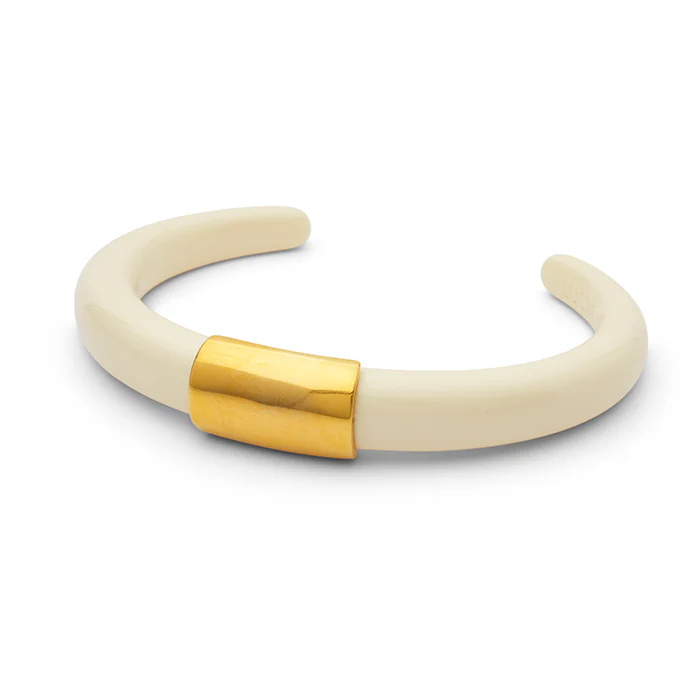 Thin Resin Bangle w Gold Medallion - Image 2