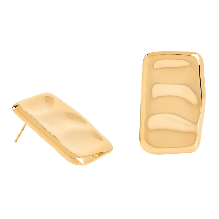 Thumbprint rectangle studs