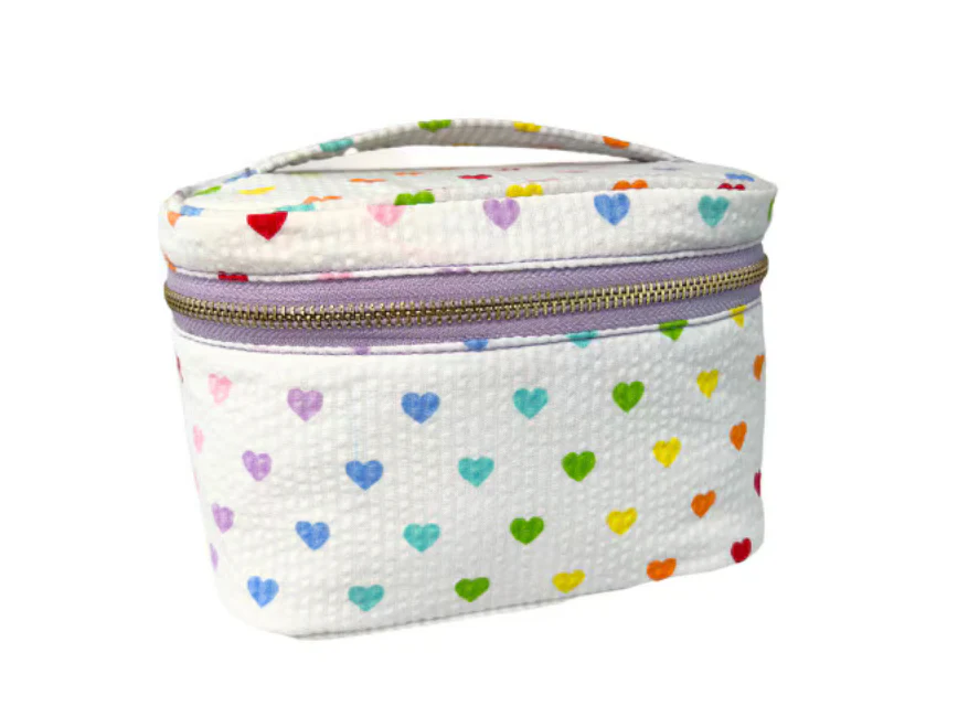 Tiny Hearts Mini Train Case