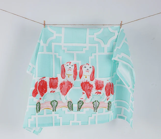TradeCie Cotton Tea Towel with Loop Staffy Debi Vincent