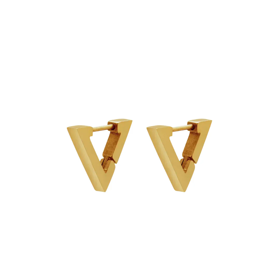 Triangular Huggie Earrings
