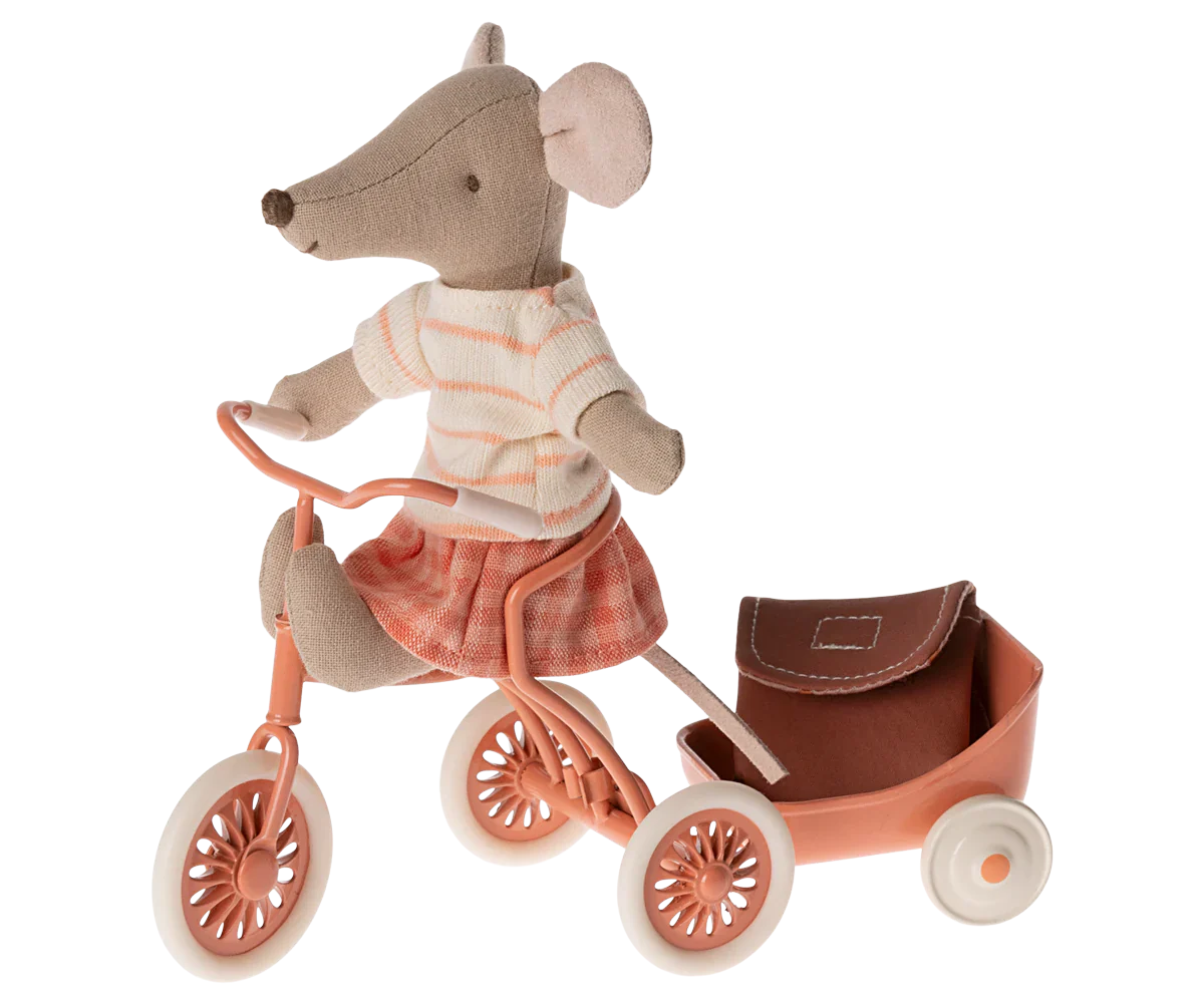 Tricycle Mouse big sister with bag - coral - Image 3