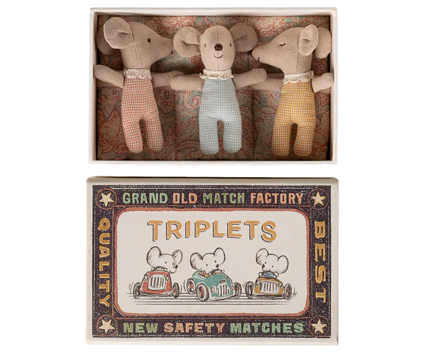 Triplets, Baby mice in matchbox - Checker