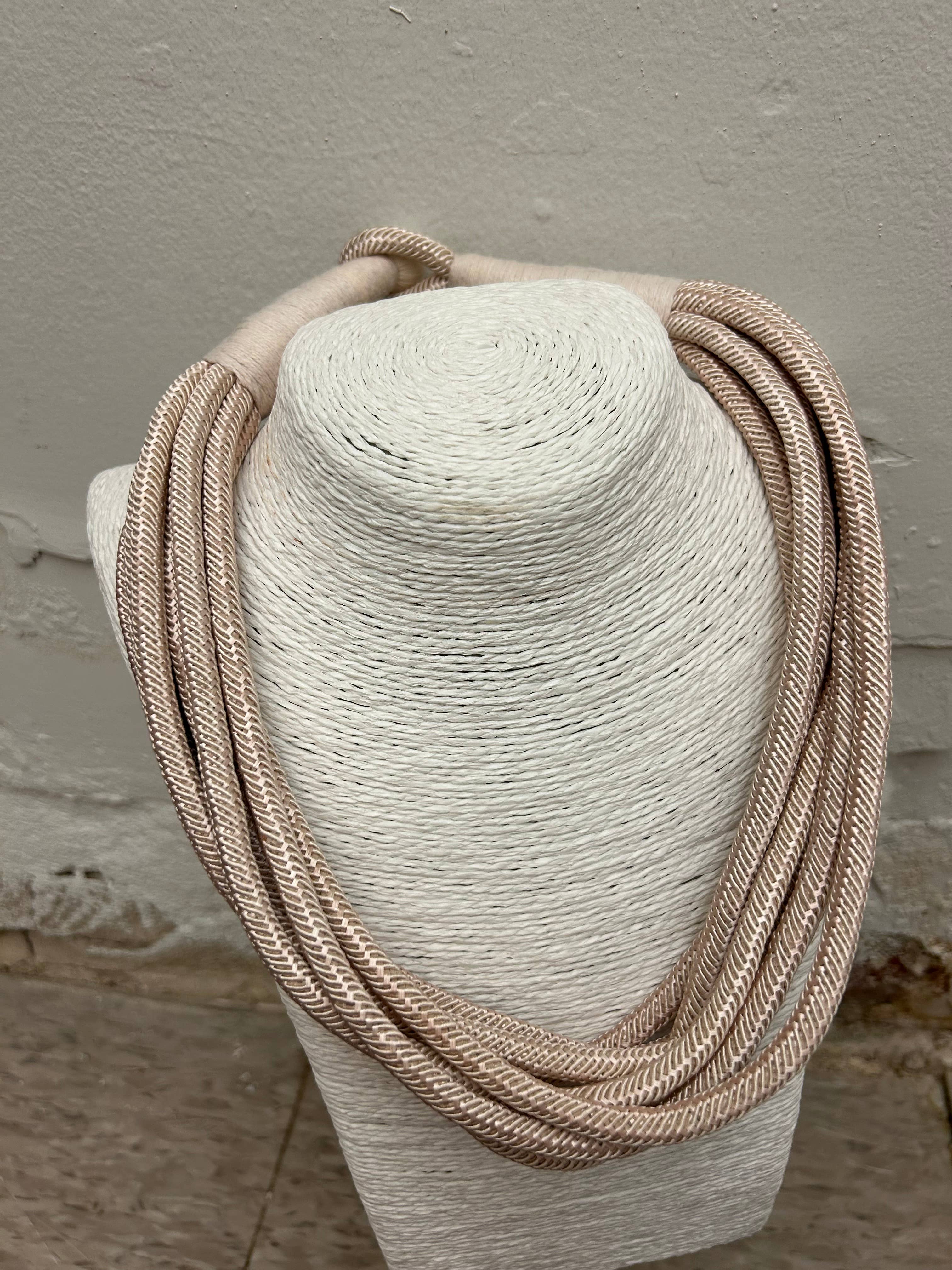 TWO FORTY TWO - "Original" Slub 8-Strand Necklace (ecru)