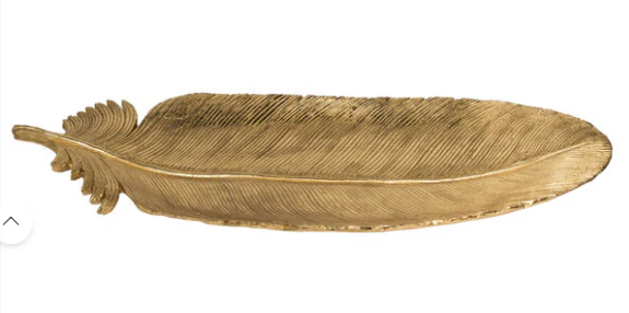 Two's Company Gold Leaf Tray