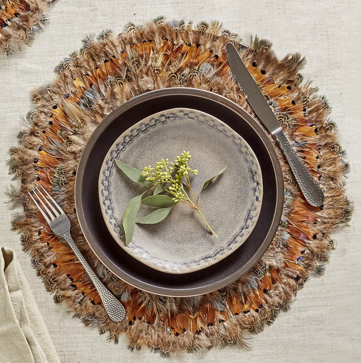 Two's Company Pheasant Park Decorative Mats