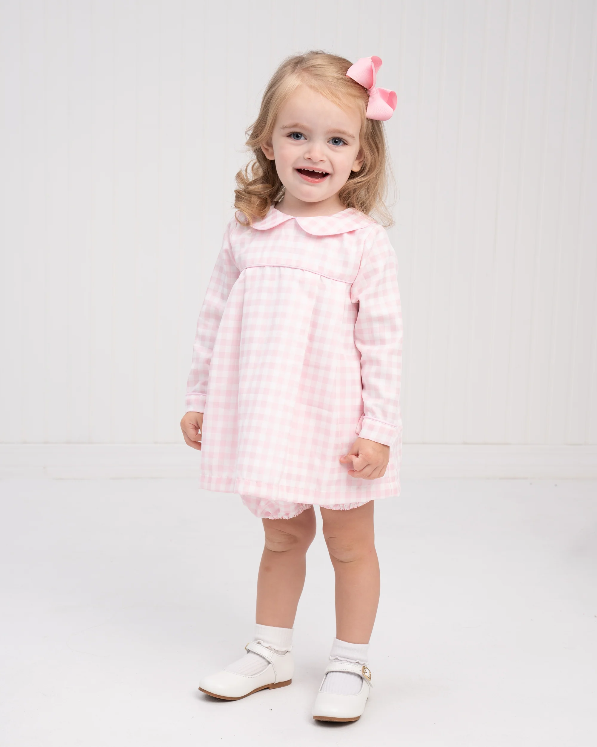 Virginia Pink Windowpane Bloomer Set - Image 2