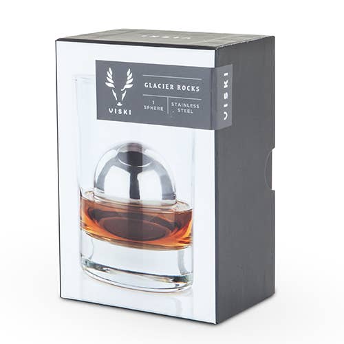 Viski - Glacier Rocks® Large Stainless Steel Whiskey Ball - Image 2
