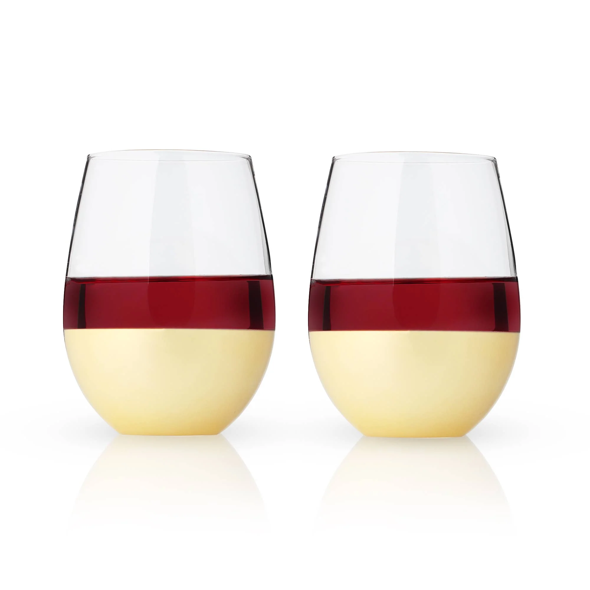 Viski - Gold Dipped Wine Tumbler Set of 2 - Image 3