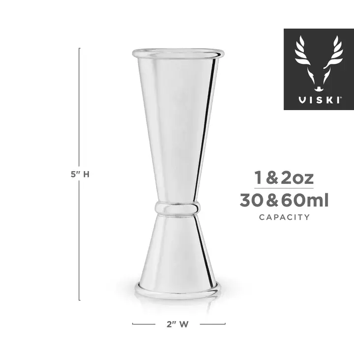 Viski - Large Stainless Steel Japanese Style Jigger by Viski® - Image 6