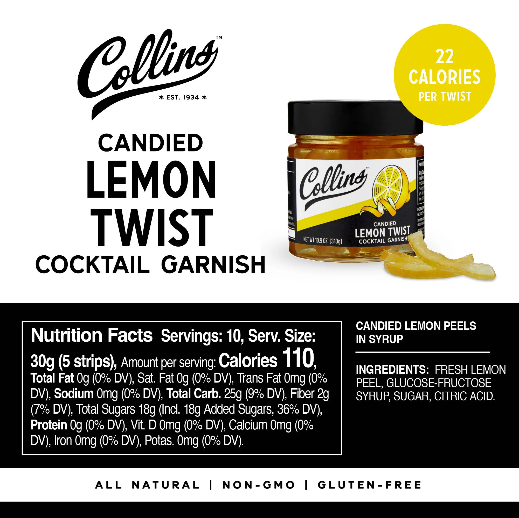 Lemon Twist in Syrup 10.9 oz. - Image 3
