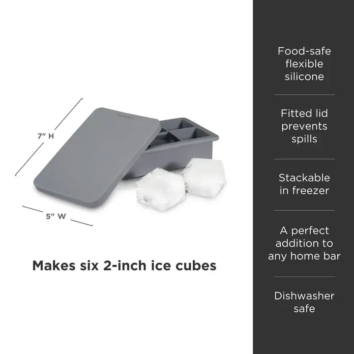 Viski - Professional: Whiskey Ice Cube Tray with Lid - Image 6