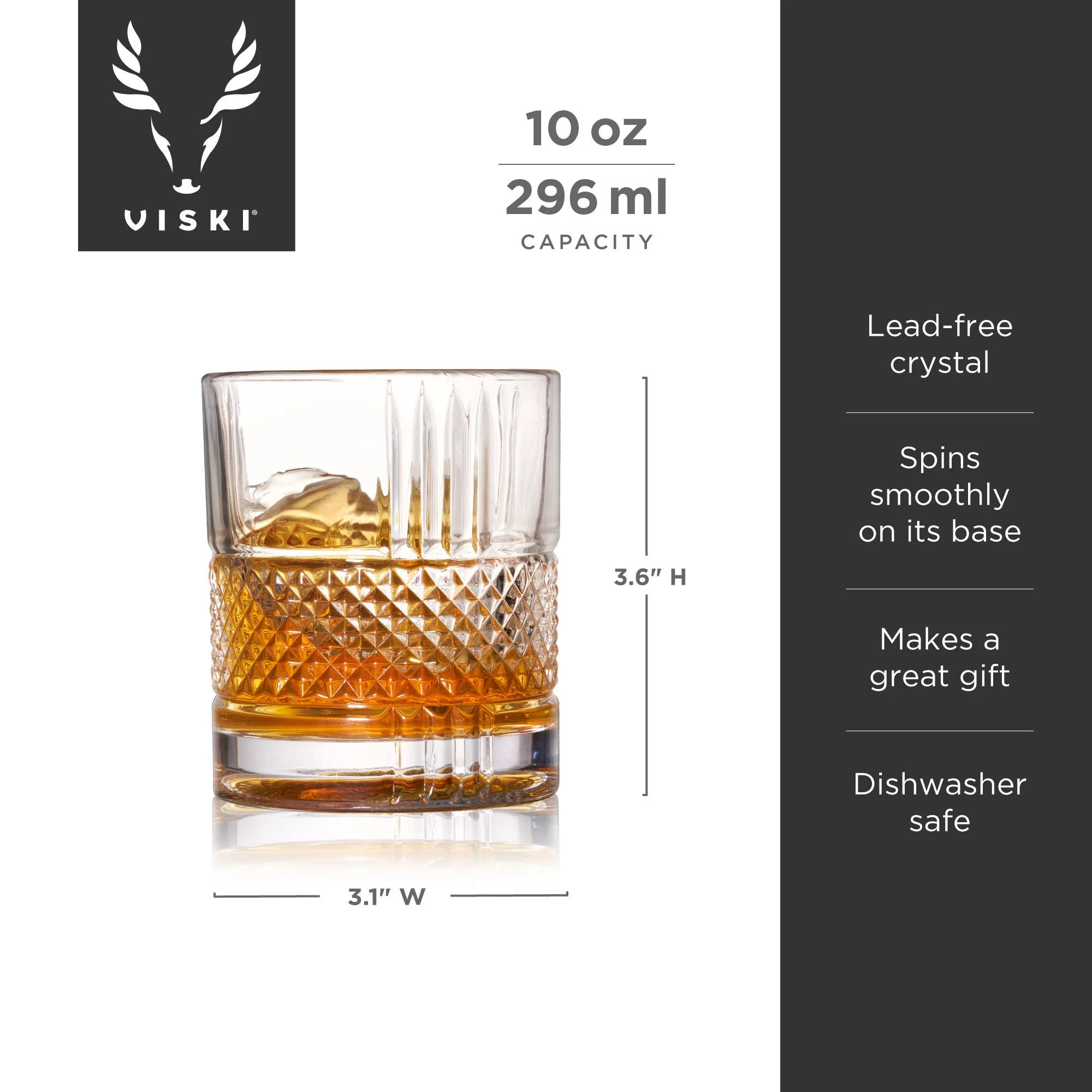 Viski - Revolve Rocks Glass - Image 7