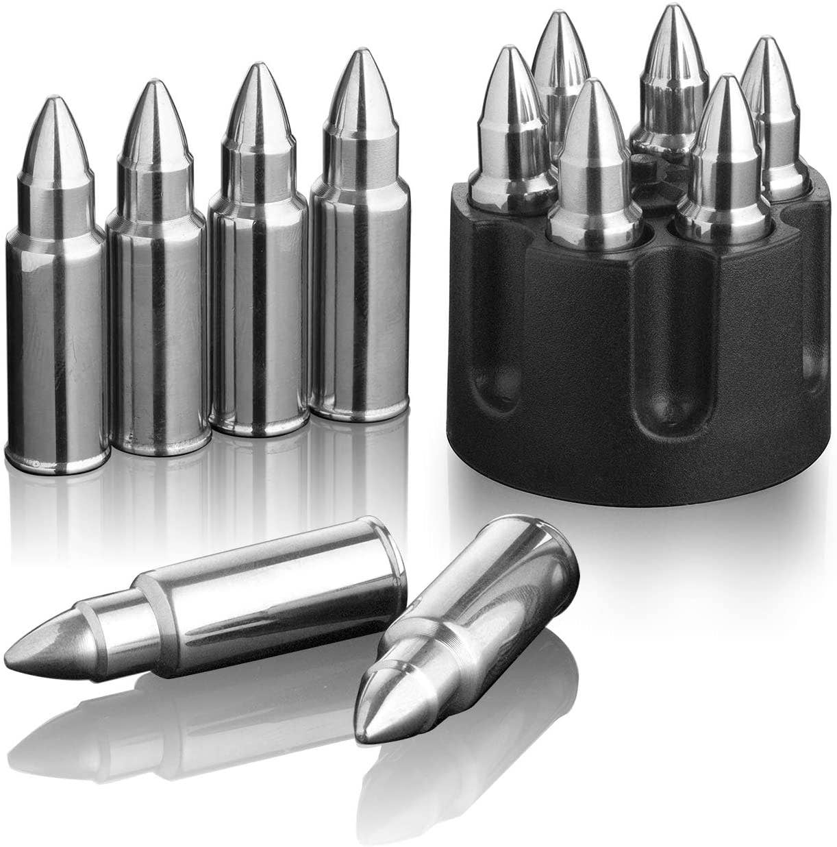 Whiskey Stones Bullets Set 6 Bullets Inside Revolver - Image 4