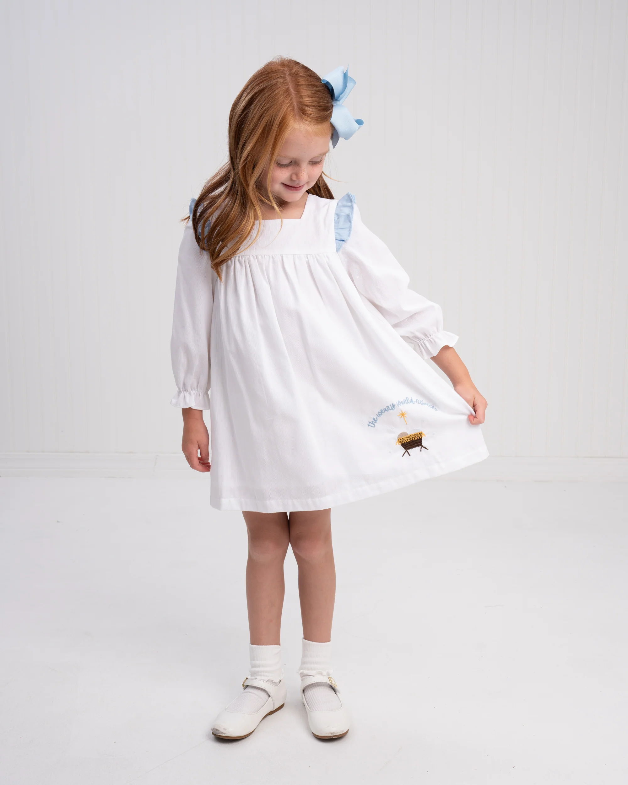 Whitney Nativity Blue Dress - Image 2