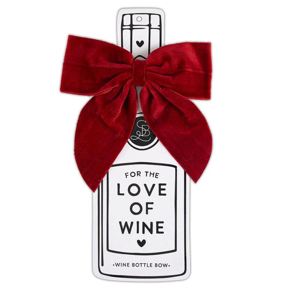 Wine Bottle Bow - Red