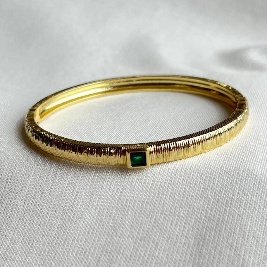 Winnie Cz Bangle Emerald - Image 2