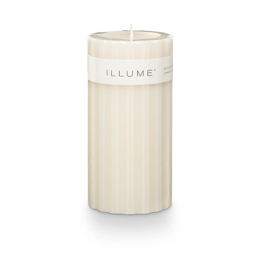 Winter White Medium Fragranced Pillar Candle