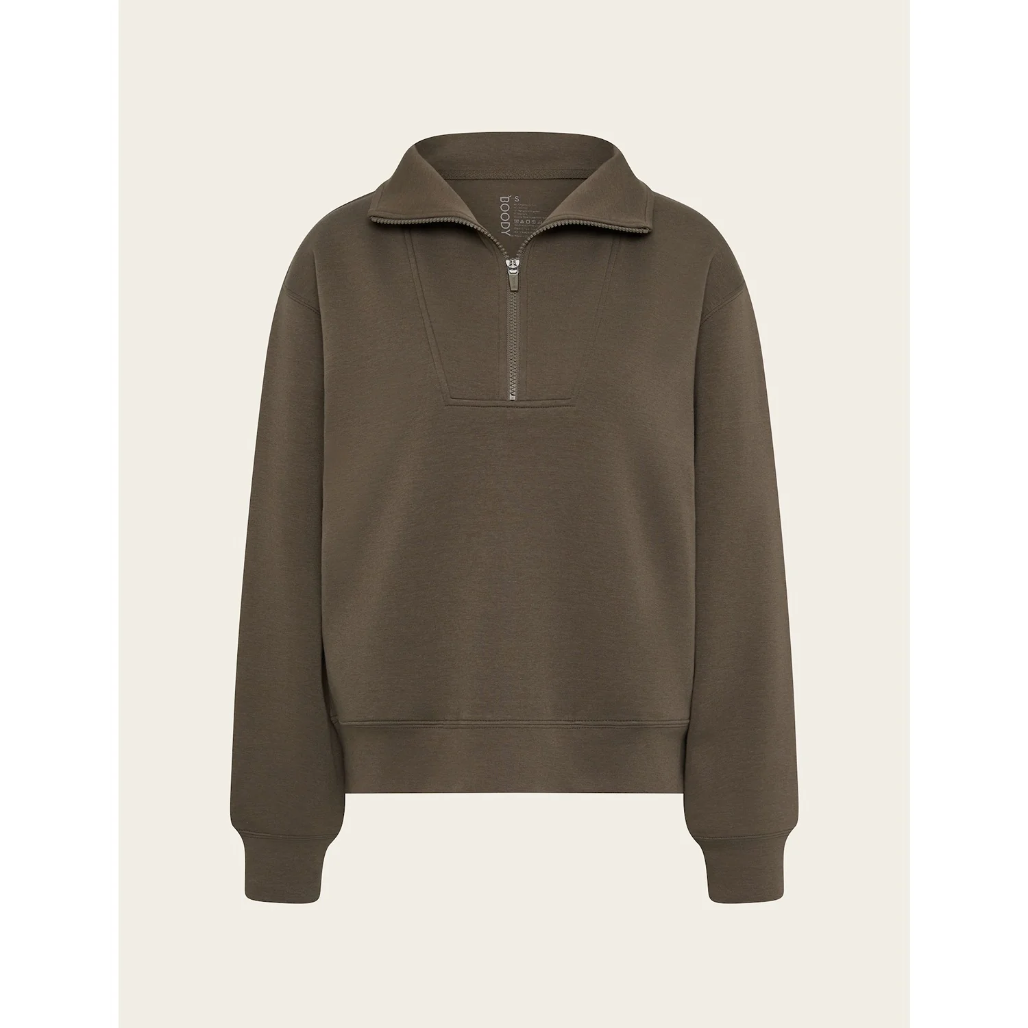 Womens-Quarter-Zip-Sweater-Oyster