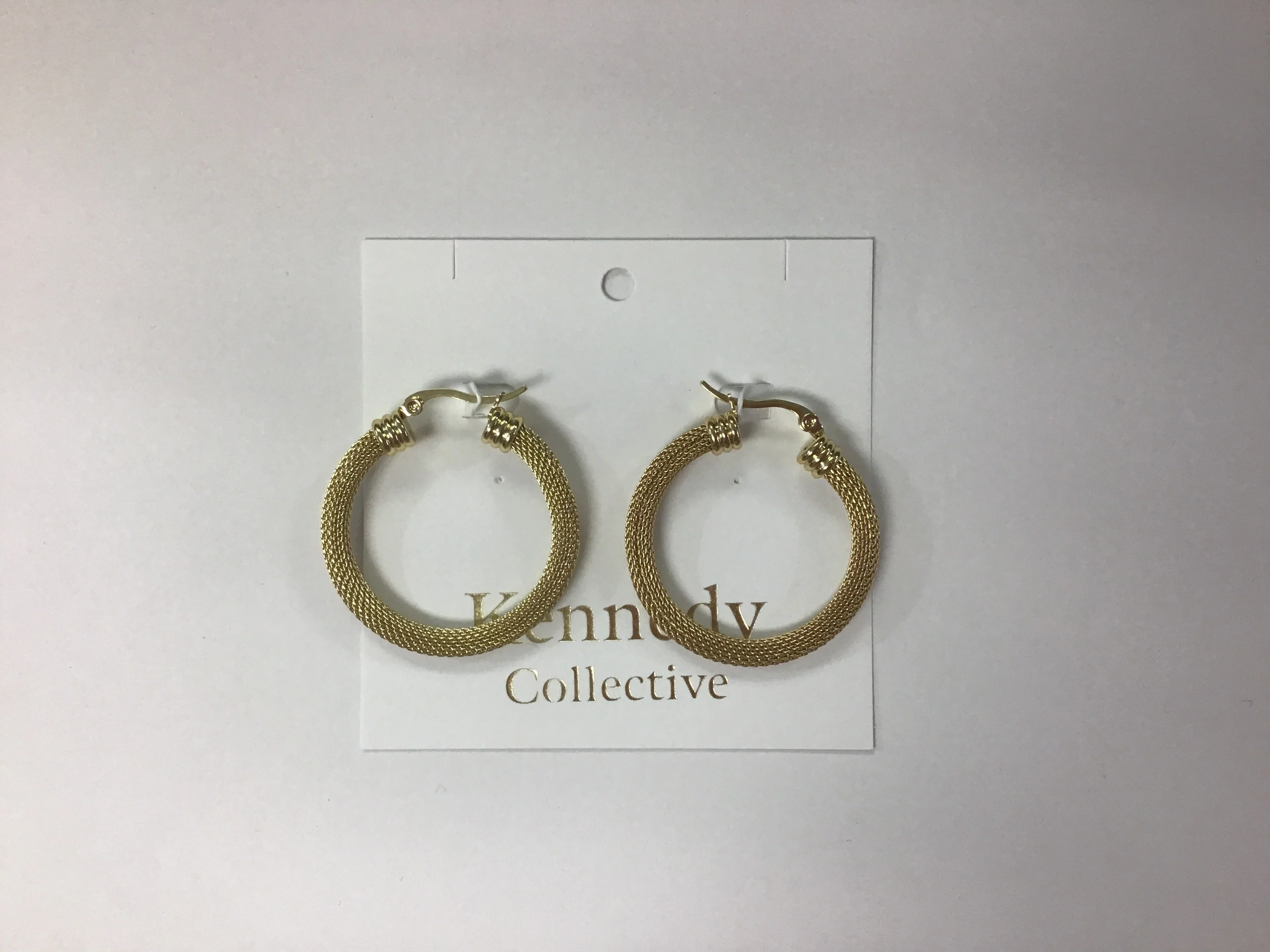 Woven Gold Hoops - Image 2