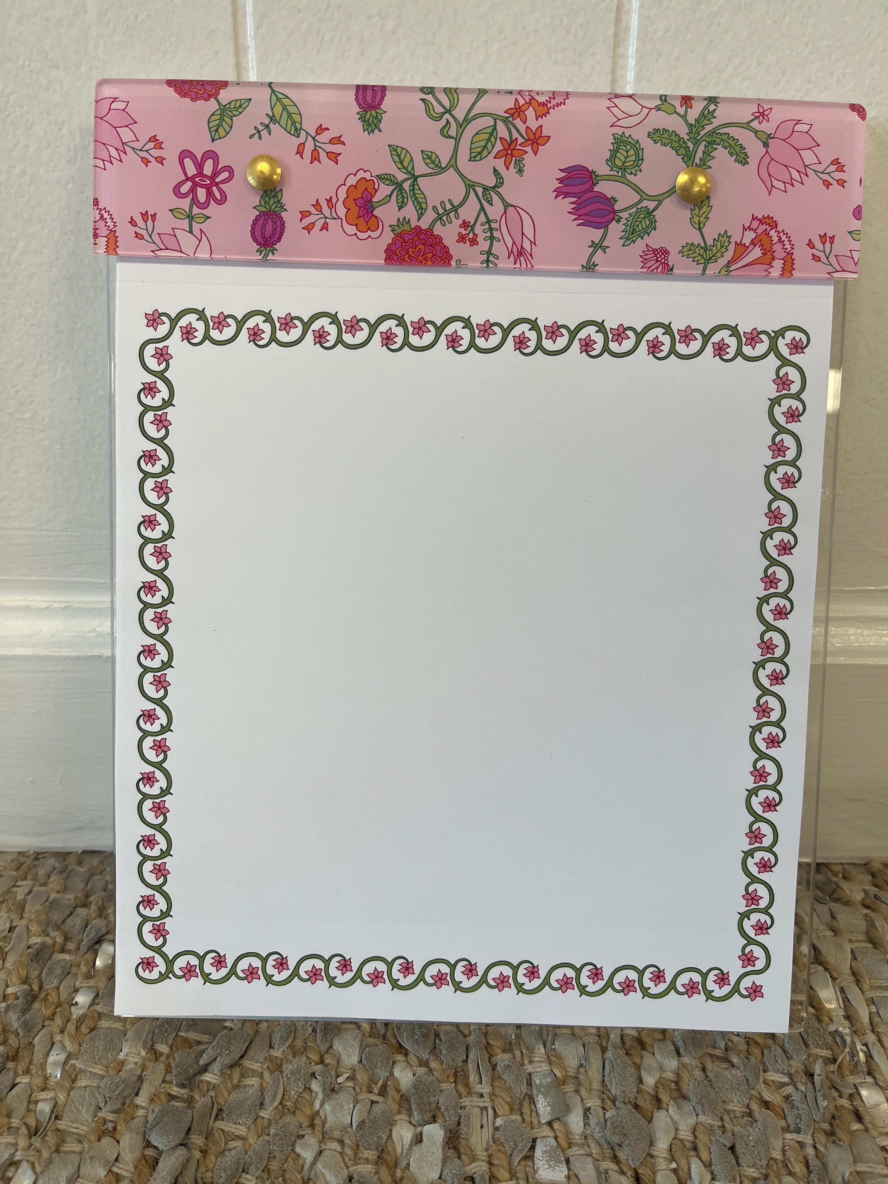 WS- Large Notepad- Block Flowers