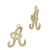 Yellow Gold Filled Cursive Script Letter