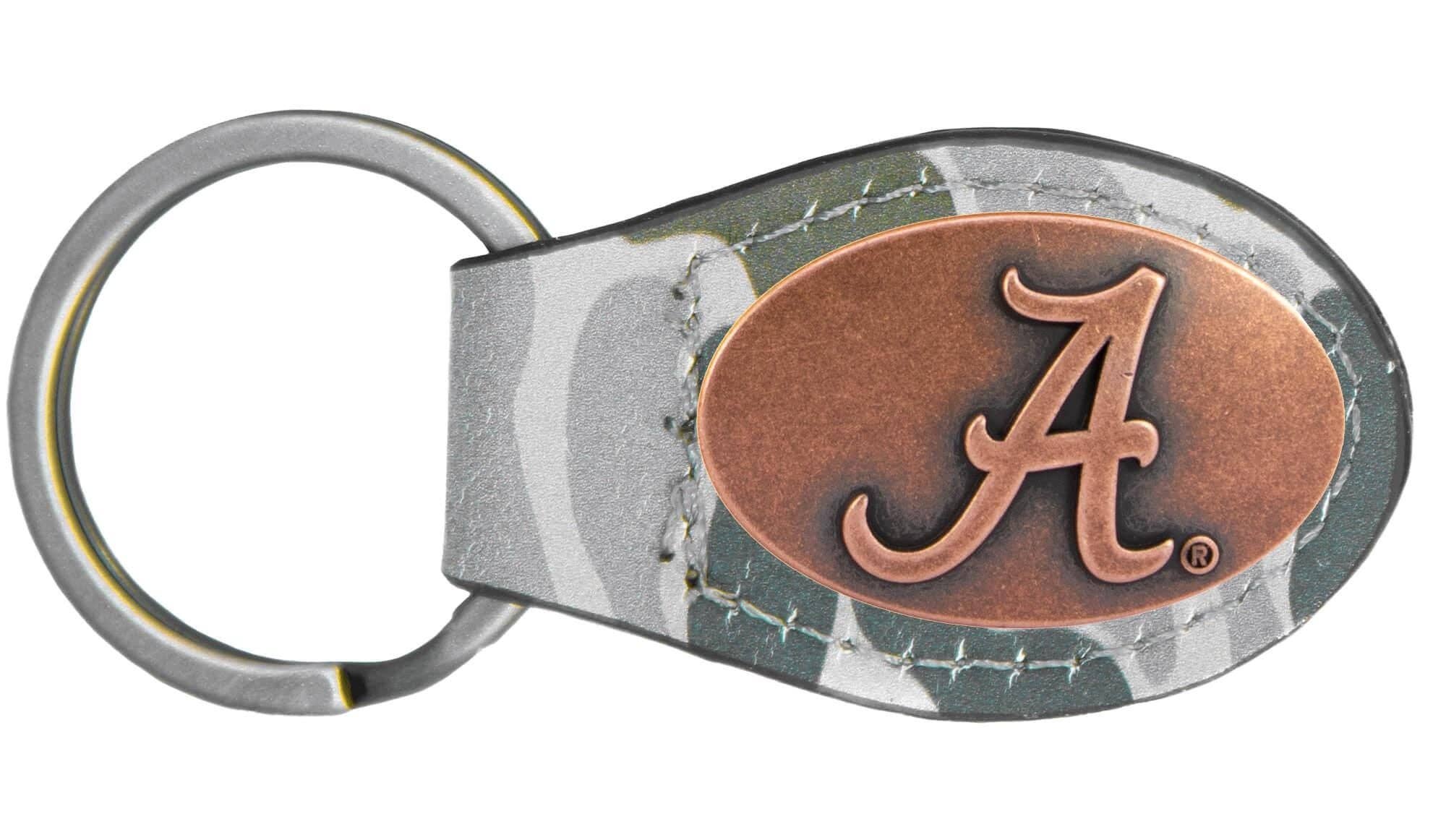 Zep-Pro - Alabama Crimson Tide Oval Camo Leather Key Fob.: Brown/Tan Camo - Image 3