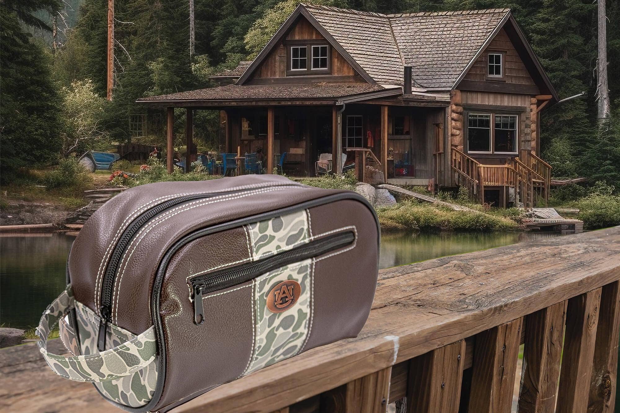 Zep-Pro - Auburn Tigers Men's Camo Dopp Kit.: Green/Gray - Image 6