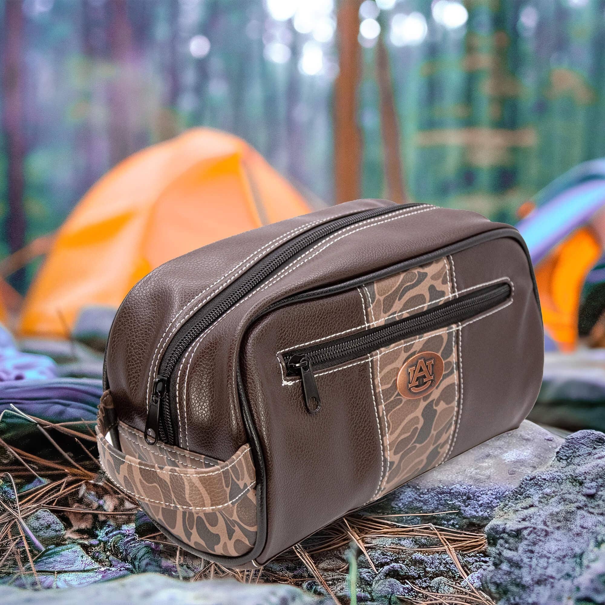 Zep-Pro - Auburn Tigers Men's Camo Dopp Kit.: Green/Gray - Image 7