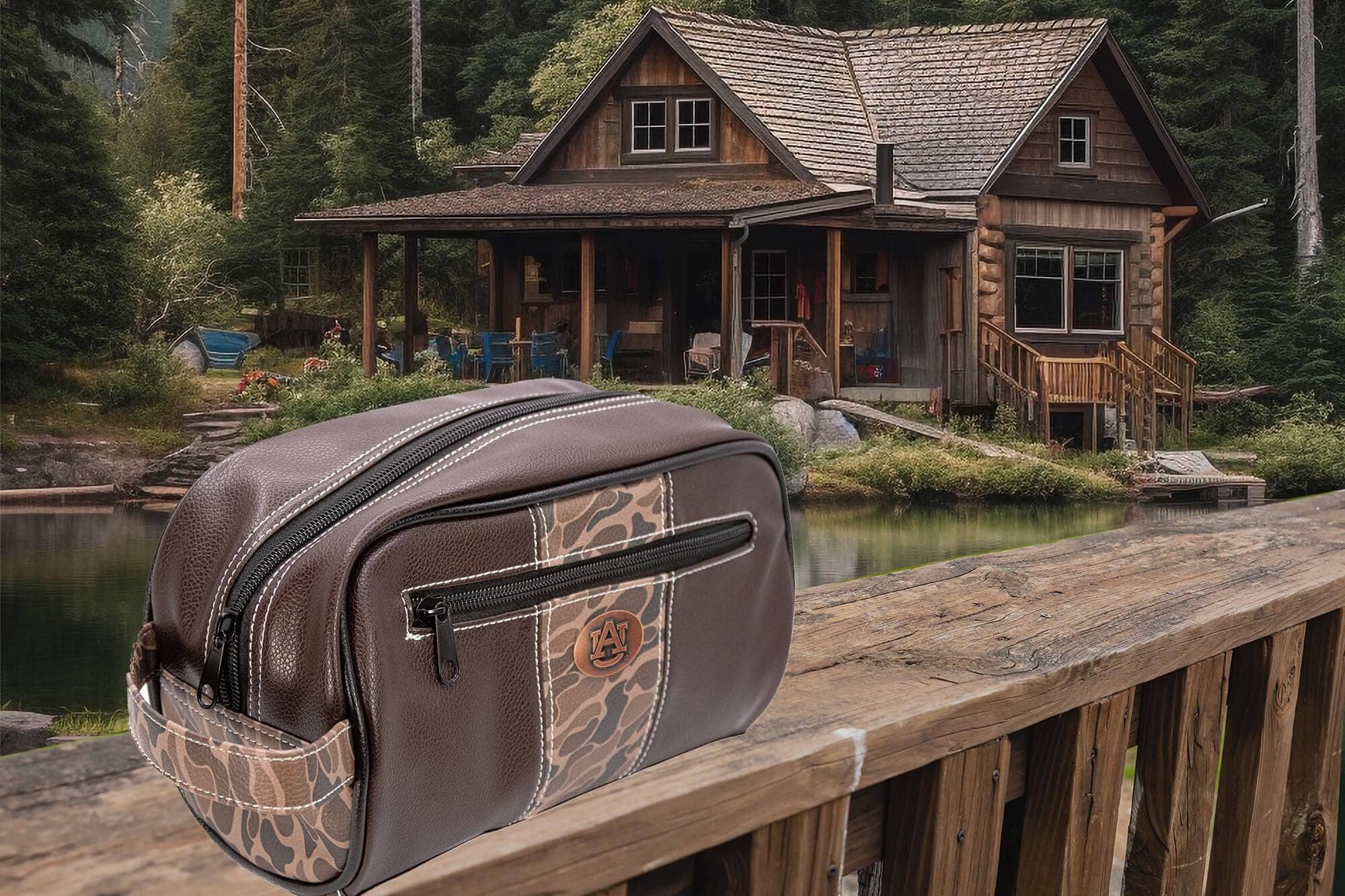 Zep-Pro - Auburn Tigers Men's Camo Dopp Kit.: Green/Gray - Image 9