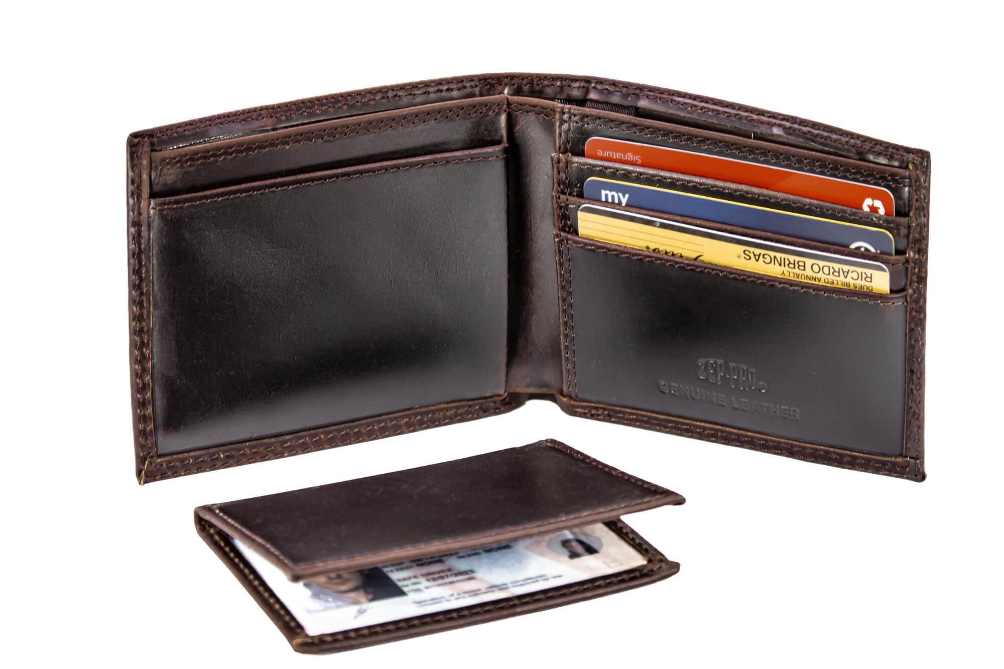 Zep-Pro - Auburn Tigers Men's Collegiate Bifold Leather Wallet.: Crazyhorse Brown - Image 4