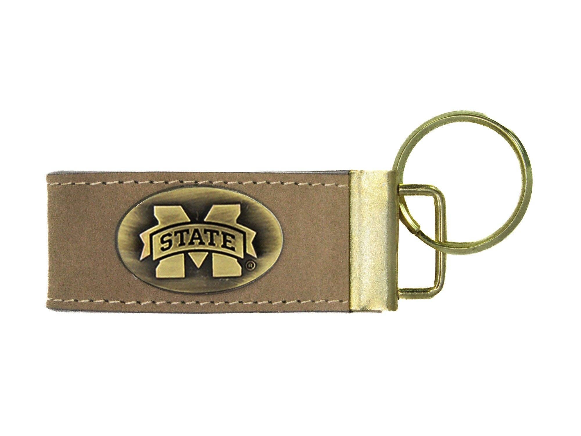Zep-Pro - Collegiate Leather Key Fob. Crazyhorse Full Grain Leather With Antique Brass Logo. Alabama, Auburn, Ole Miss, Mississippi State, Tennessee.: Alabama Crimson Tide - Image 6