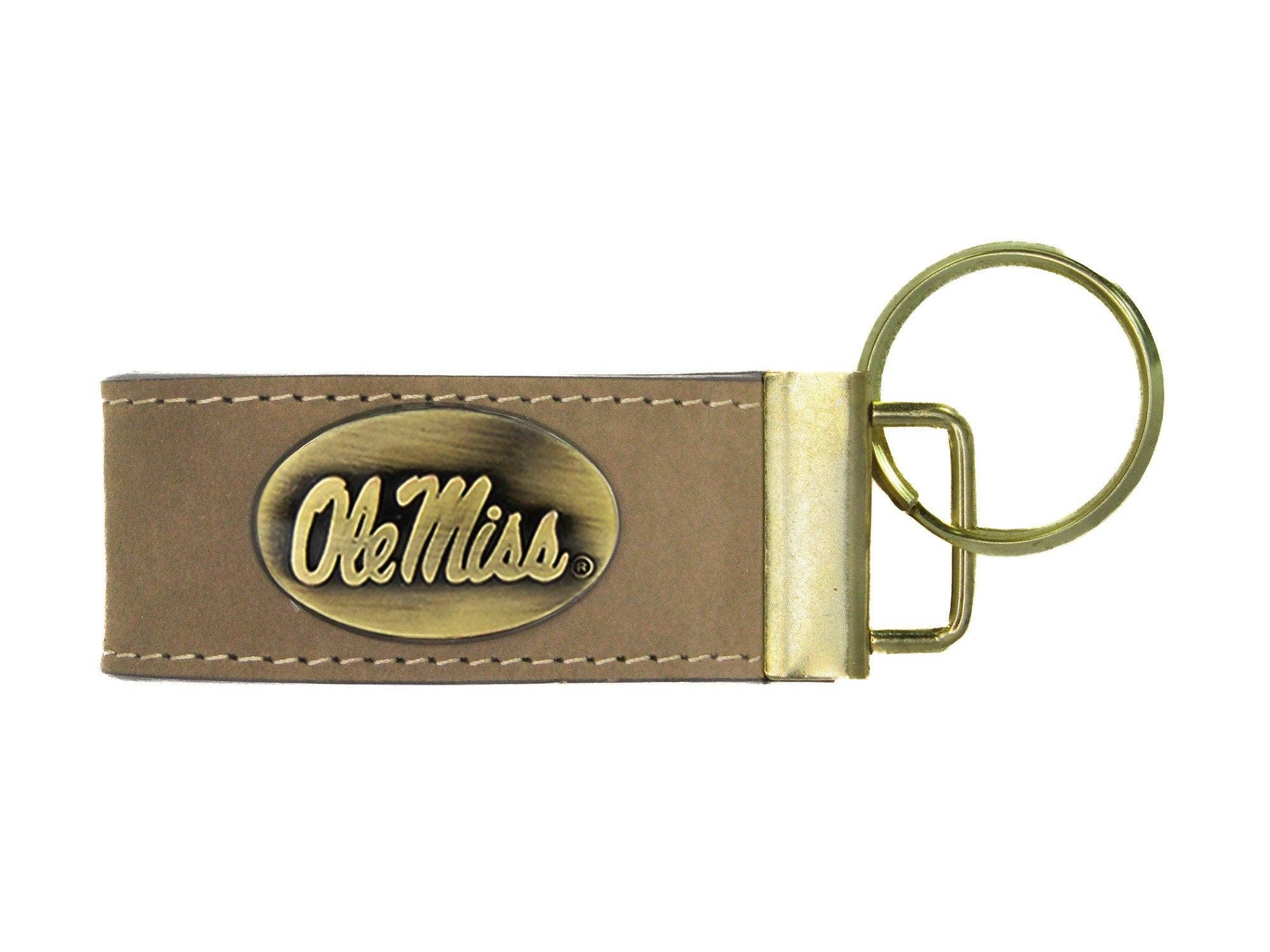 Zep-Pro - Collegiate Leather Key Fob. Crazyhorse Full Grain Leather With Antique Brass Logo. Alabama, Auburn, Ole Miss, Mississippi State, Tennessee.: Alabama Crimson Tide - Image 8