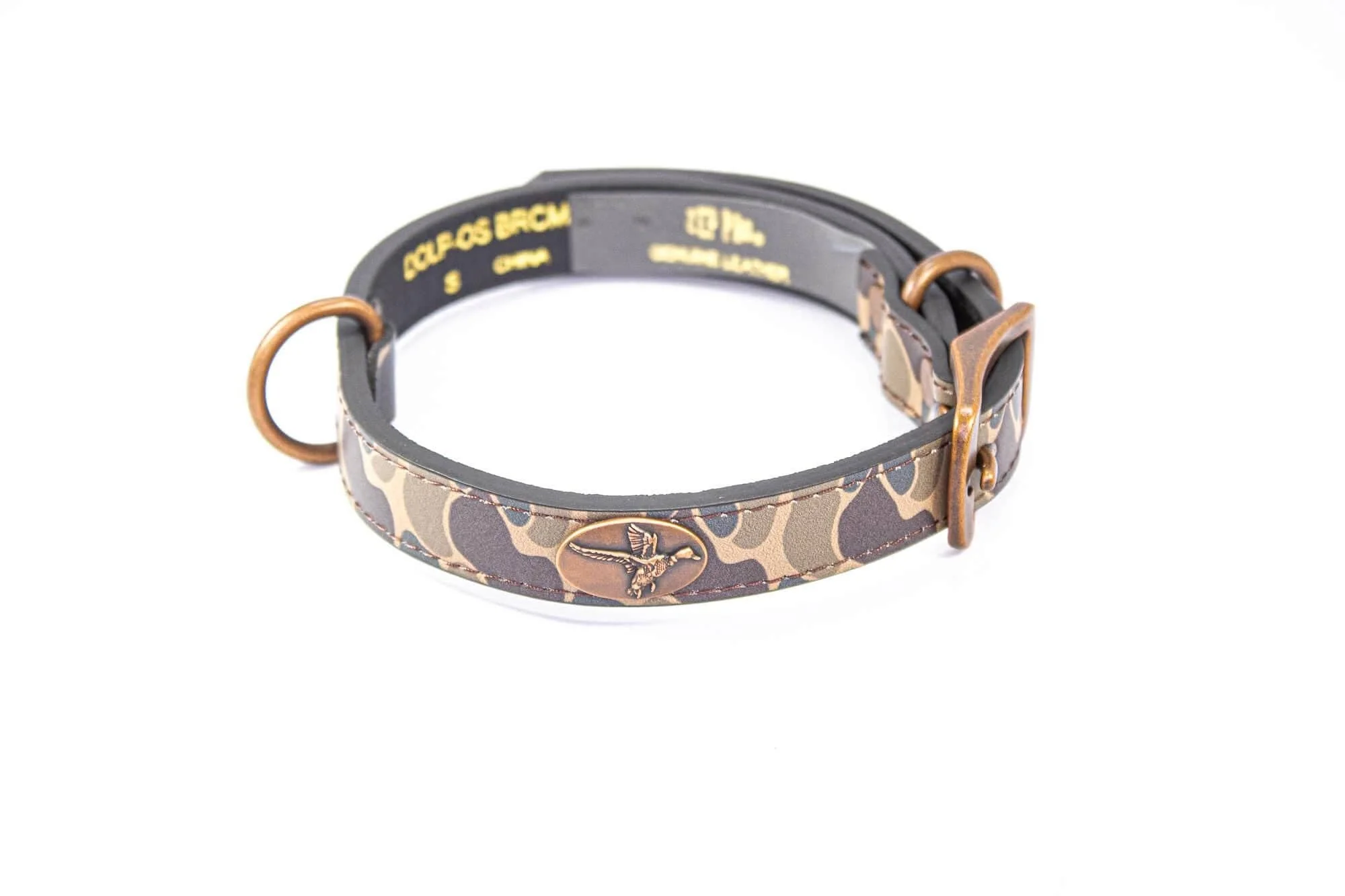 Zep-Pro - Mallard Hunting Old School Camo Leather Dog Collar: Medium 17"-21" - Image 3