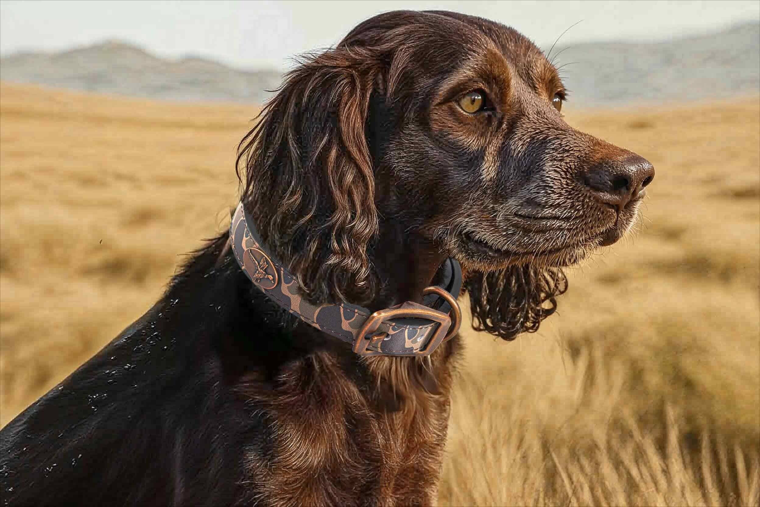 Zep-Pro - Mallard Hunting Old School Camo Leather Dog Collar: Medium 17"-21" - Image 4