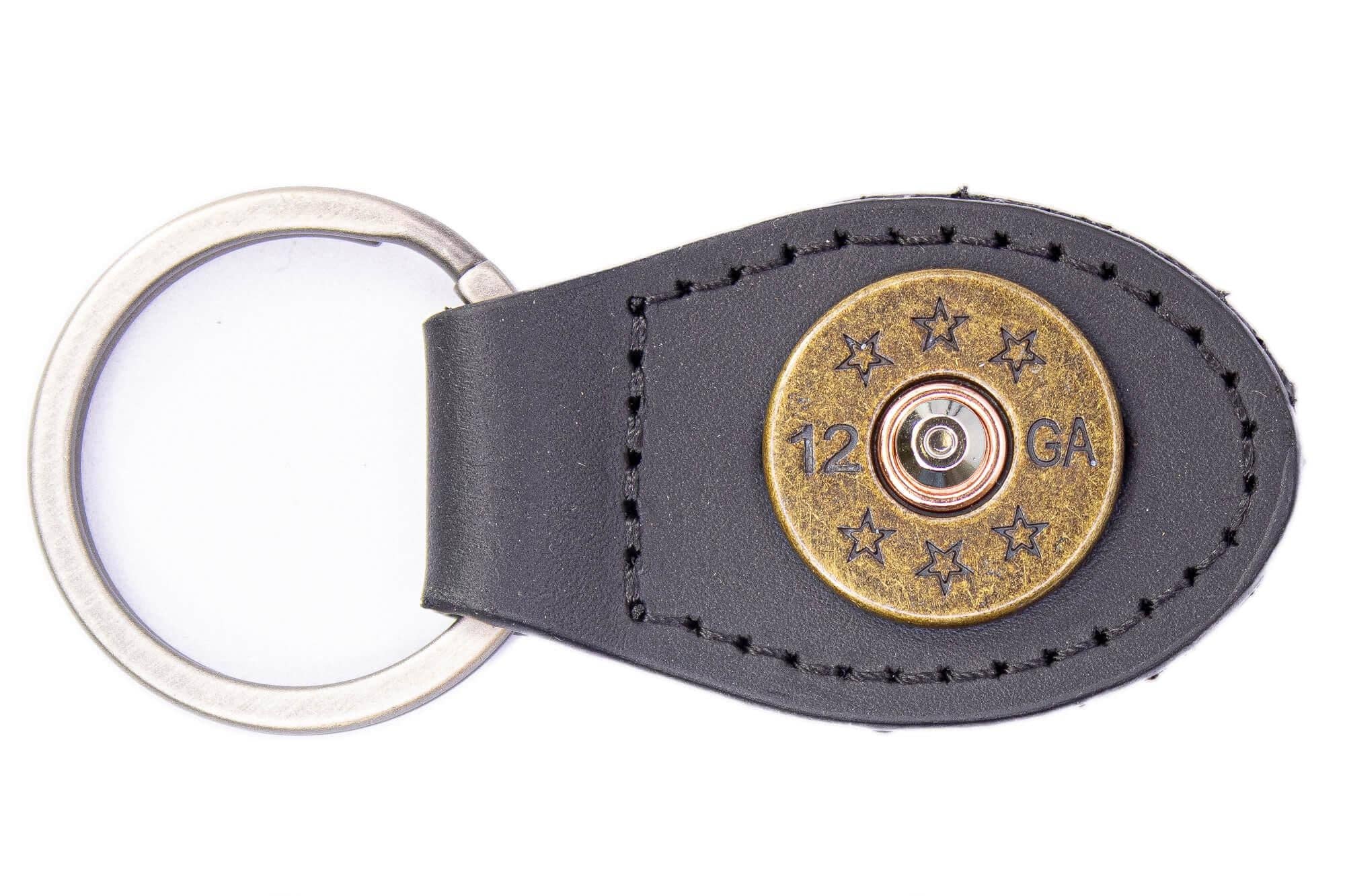 Zep-Pro - Shot Shell Oval Leather Keychain: Brown - Image 3