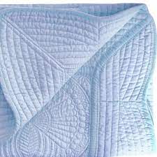 Zsa Zsa & LoLLi - Heirloom Quilt - Baby Quilt Blanket Swaddle Monogram: Baby Blue
